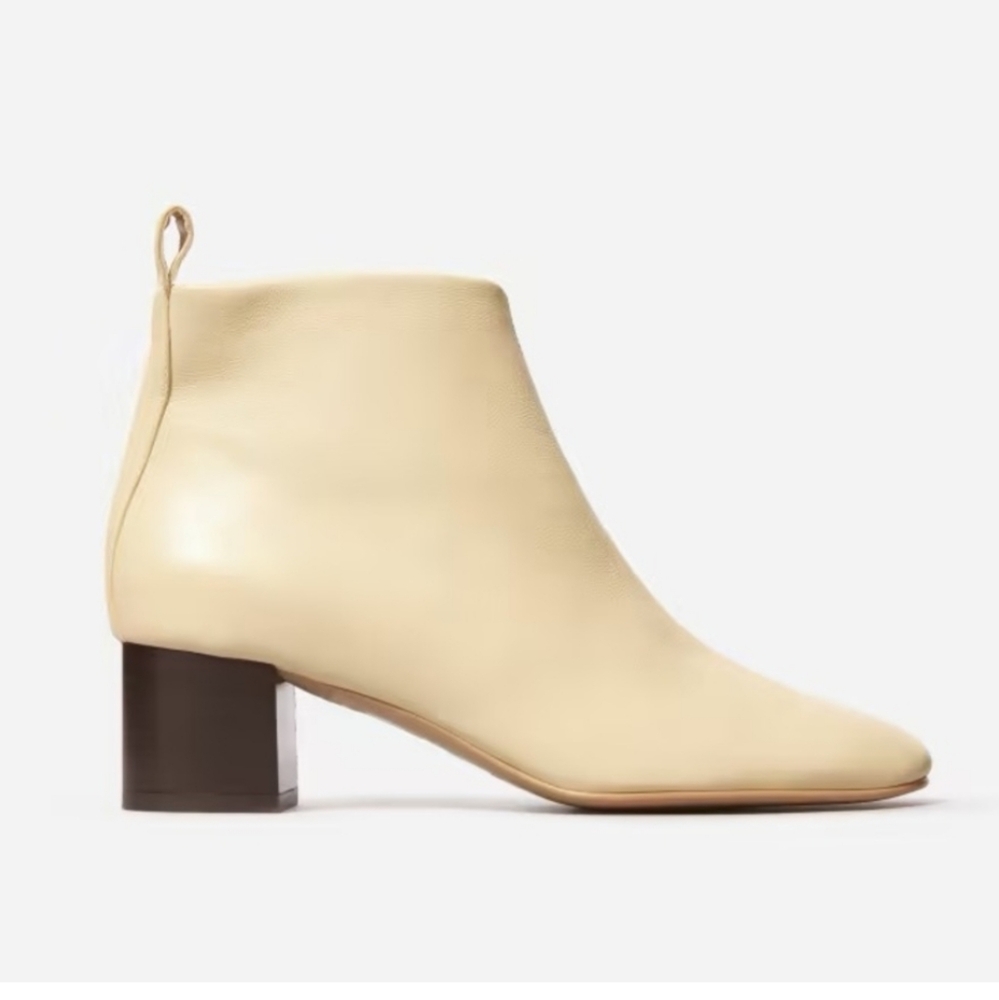 🌸Everlane Italian Leather Yellow Ankle Boots 7.5